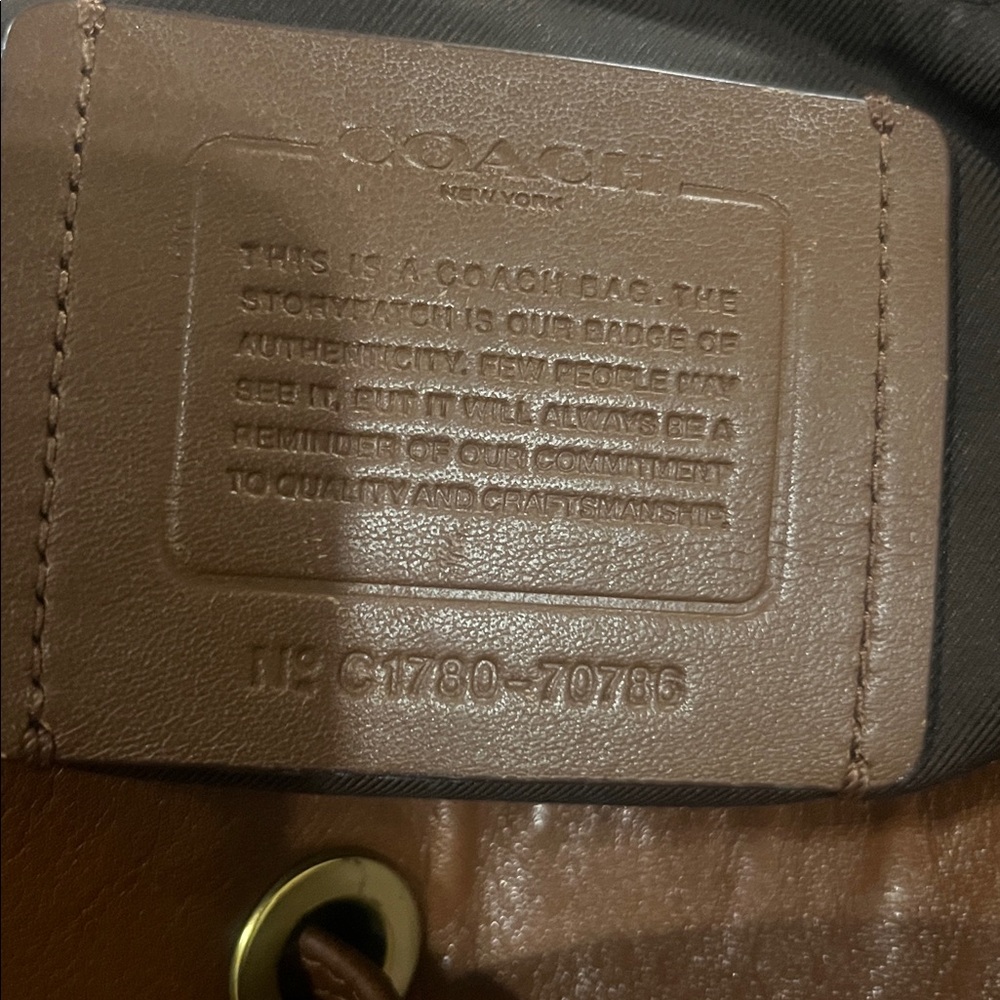 Coach Brown Bleeker Leather Men's Backpack - Picture 5 of 8